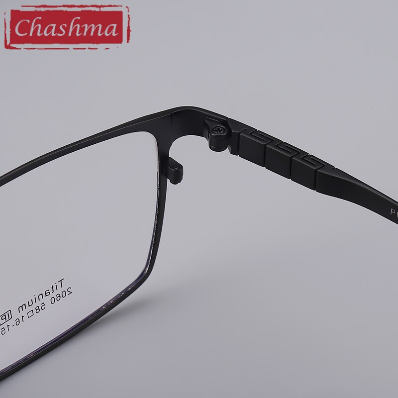 Chashma Ottica Men's Full Rim Oversized Square Titanium Eyeglasses 2060 Full Rim Chashma Ottica   