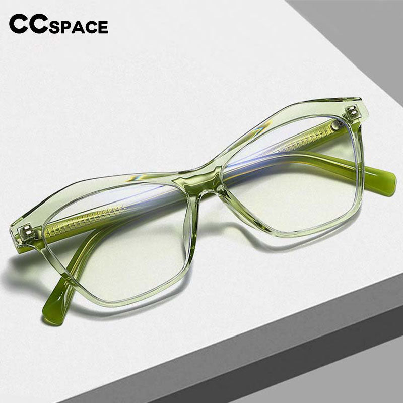 CCspace Women's Full Rim Square Cat Eye Acetate Eyeglasses 55061 Full Rim CCspace   