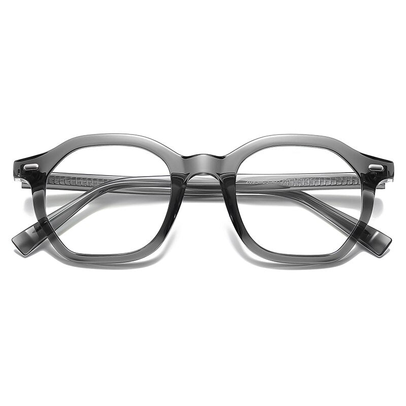 Gmei Unisex Full Rim Small Square Oval Tr 90 Titanium Eyeglasses 2095 Full Rim Gmei Optical C6 Grey  