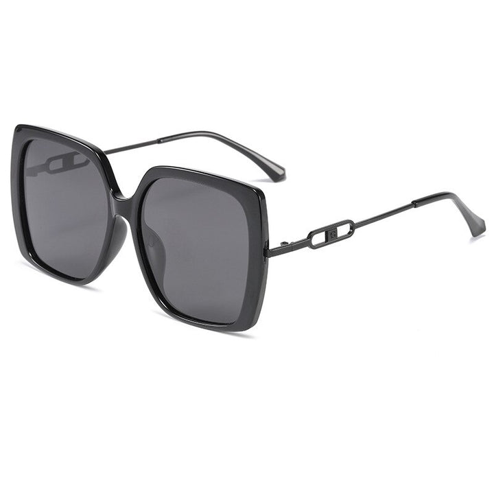 Yimaruili Women's Full Rim Square Acetate Frame Polarized Sunglasses LS305 Sunglasses Yimaruili Sunglasses Brihgt Black Other 