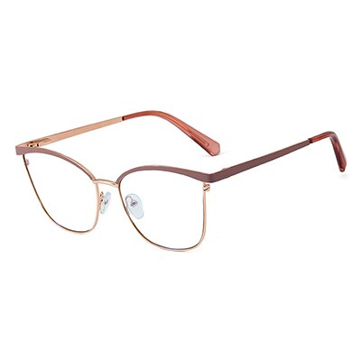 Ralferty Women's Full Rim Square Cat Eye Acetate Alloy Eyeglasses F95783 Full Rim Ralferty C7 Cameo China 