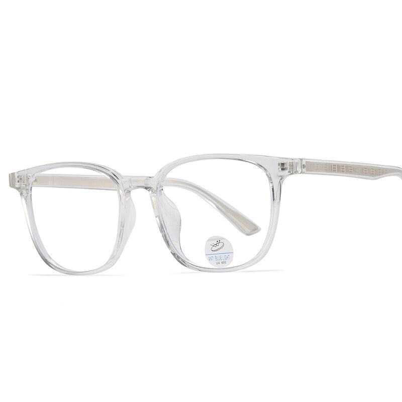 Reven Jate Unisex Full Rim Square Tr 90 Acetate Eyeglasses 81245 Full Rim Reven Jate transparent  