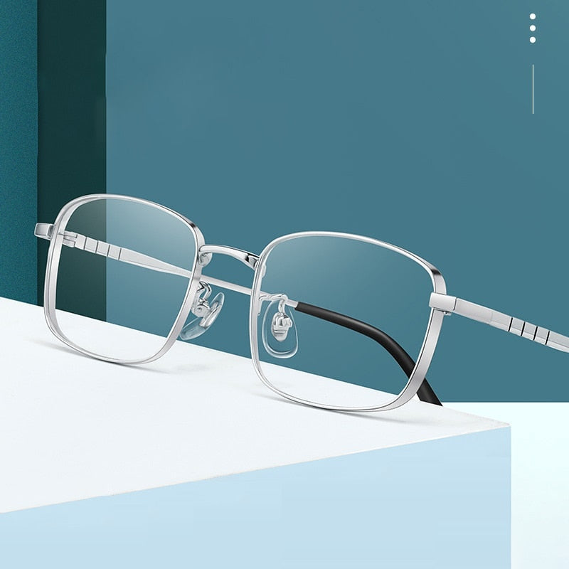 Cubojue Unisex Full Rim Rectangle Square Titanium Eyeglasses Full Rim Cubojue   
