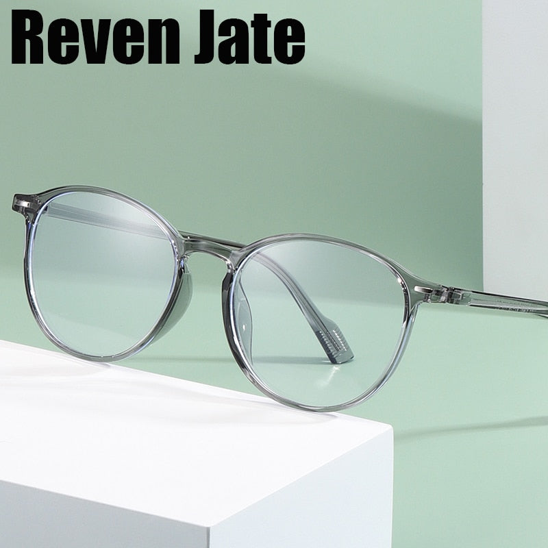 Reven Jate Women's Full Rim Round Square  Tr 90 Alloy Frame Eyeglasses 81267 Full Rim Reven Jate   
