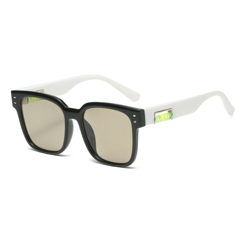 CCSpace Unisex Full Rim Square Polarized Tr 90 Titanium Sunglasses 55364 Sunglasses CCspace WhiteLegGreen china 