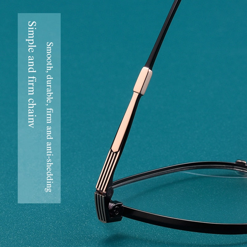 Hotochki Unisex Full Rim Titanium Alloy Oval Frame Eyeglasses 53308 Full Rim Hotochki   