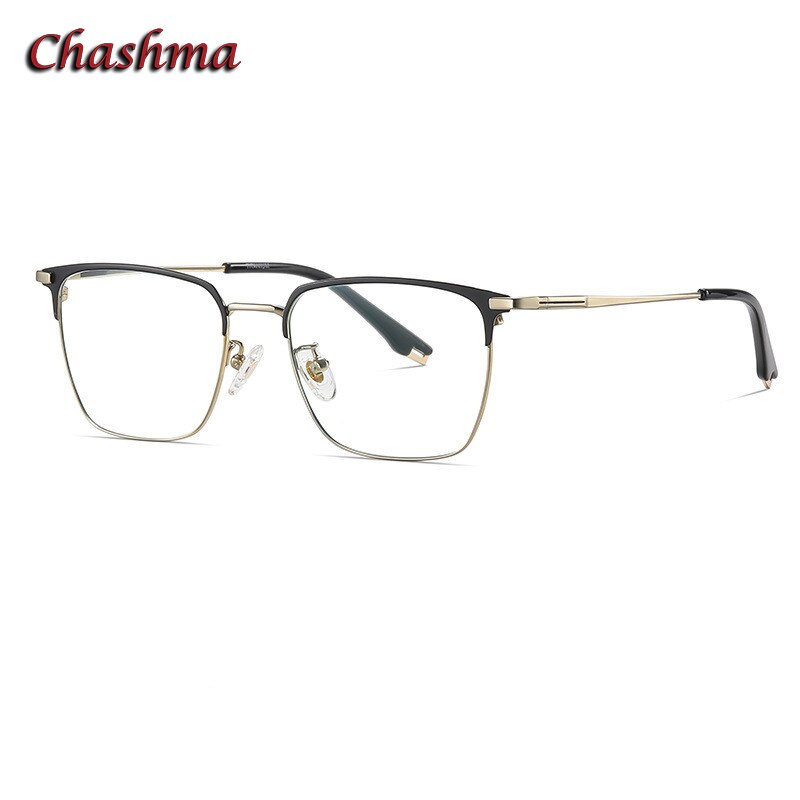 Chashma Ochki Men's Full Rim Square Acetate Titanium Eyeglasses 908 Full Rim Chashma Ochki   