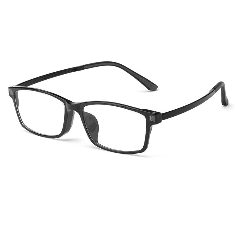 KatKani Unisex Full Rim Square Tr 90 Titanium Eyeglasses 89101r Full Rim KatKani Eyeglasses Black  