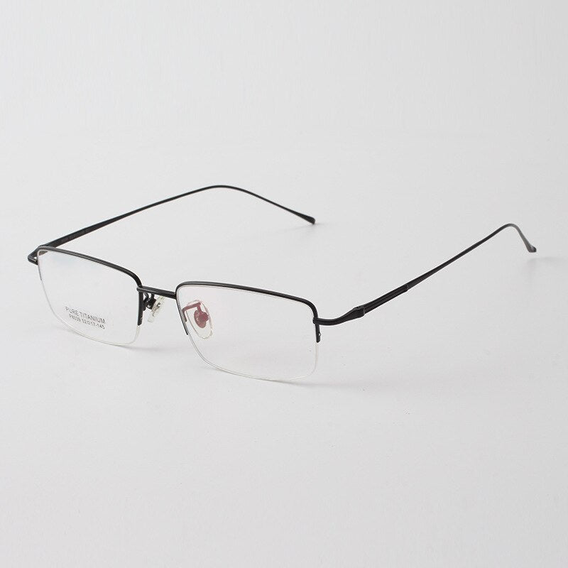 Cubojue Unisex Semi Rim Square Titanium Reading Glasses Reading Glasses Cubojue   