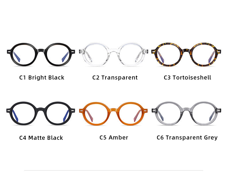 Gmei Unisex Full Rim TR 90 Titanium Round Frame Eyeglasses 2092 Full Rim Gmei Optical   