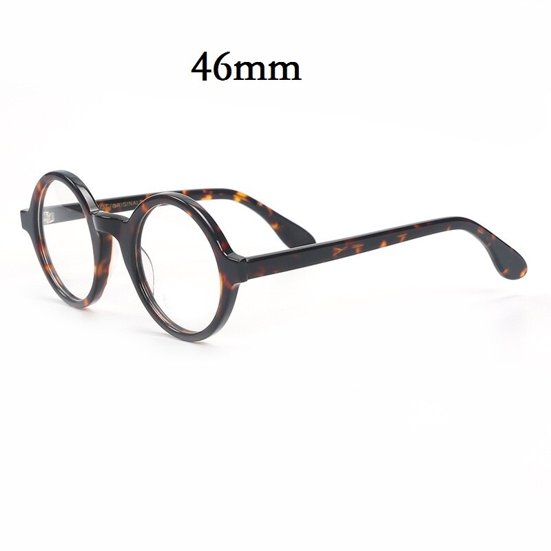 Cubojue Unisex Full Rim Round 42mm 46mm Acetate Hyperopic Reading Glasses Reading Glasses Cubojue no function lens 0 tortoise 46mm 