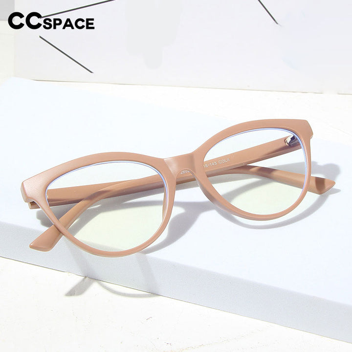 CCSpace Unisex Full Rim Cat Eye Tr 90 Titanium Eyeglasses 55437 Full Rim CCspace   