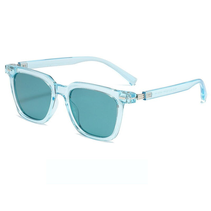 Yimaruili Unisex Full Rim Square Acetate Frame Polarized Sunglasses TR-ZC126 Sunglasses Yimaruili Sunglasses Transparent Blue Other 
