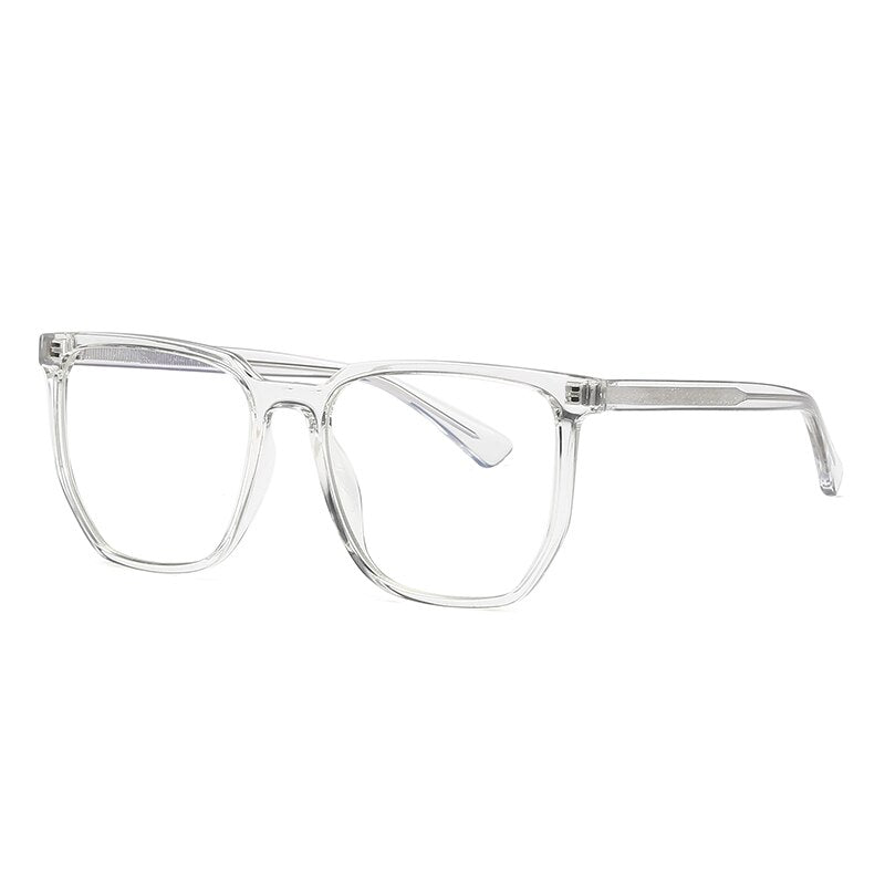 Gmei Unisex Full Rim TR 90 Titanium Square Frame Eyeglasses 2034 Full Rim Gmei Optical C2 Transparent  