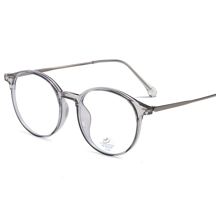Reven Jate Unisex Full Rim Round Tr 90 Eyeglasses 81251 Full Rim Reven Jate grey  