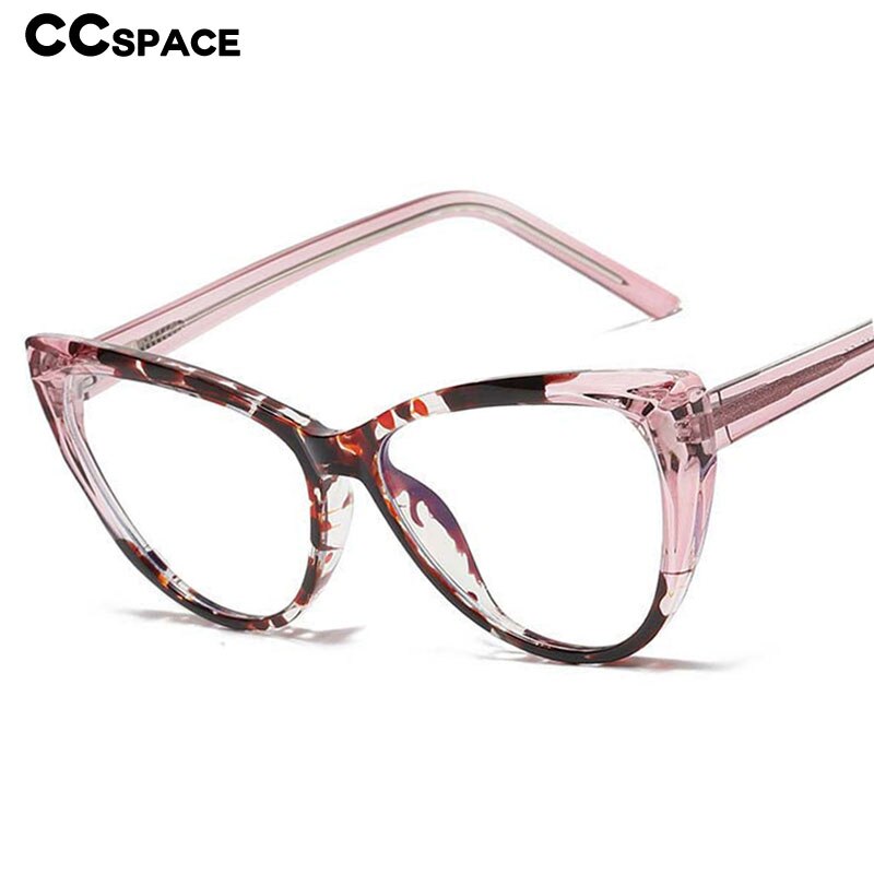 CCSpace Women's Full Rim Square Cat Eye Tr 90 Titanium Eyeglasses 54719 Full Rim CCspace   