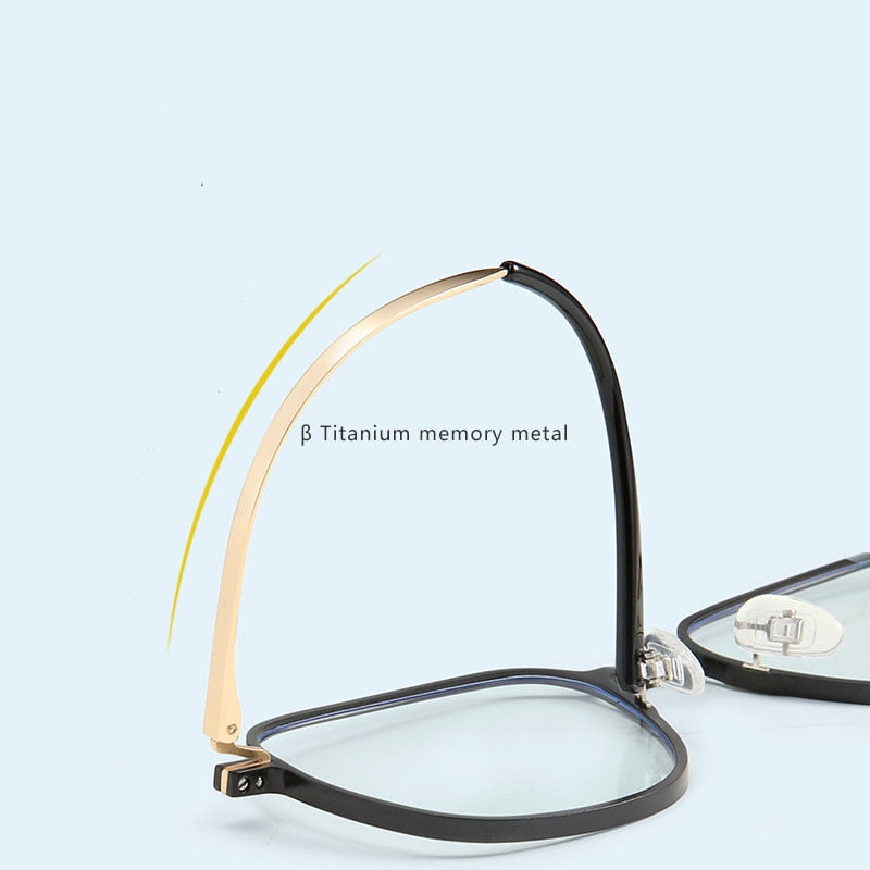Hdcrafter Men's Full Rim Oversized Square β-Titanium Eyeglasses 6123 Full Rim Hdcrafter Eyeglasses   