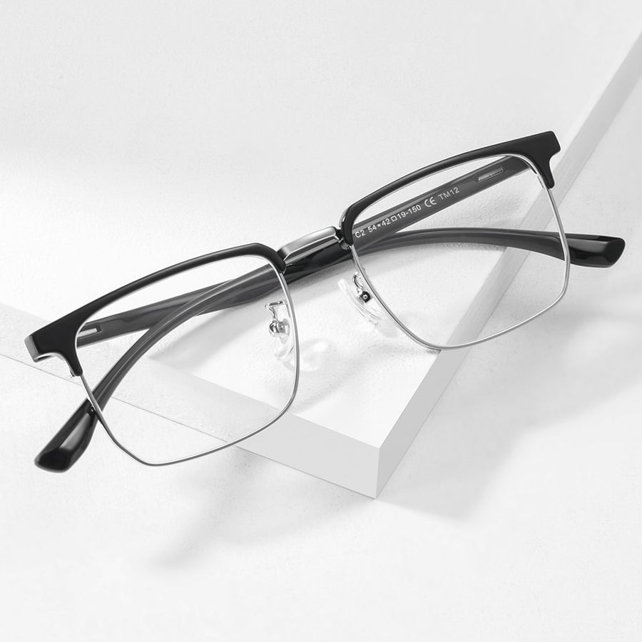 Gmei Unisex Full Rim Square Tr 90 Alloy Eyeglasses Tm12 Full Rim Gmei Optical   