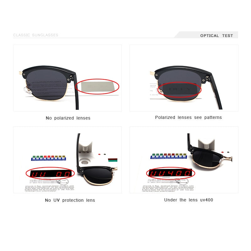 Oley Unisex Round Tr 90 Alloy Polarized Sunglasses Y3016 Sunglasses Oley   