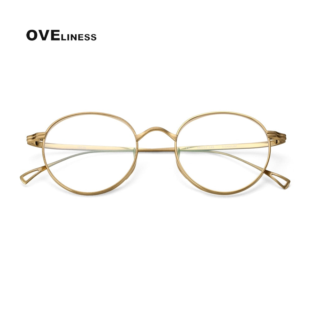 Oveliness Unisex Full Rim Round Titanium Eyeglasses 10518 Full Rim Oveliness   