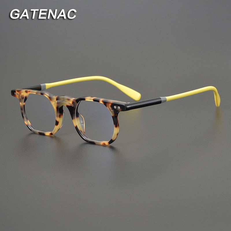 Gatenac Unisex Full Rim Square Cat Eye Acetate Double Bridge Frame Eyeglasses Gxyj820 Full Rim Gatenac   