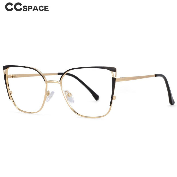 CCspace Women's Full Rim Square Cat Eye Tr 90 Titanium Eyeglasses 54427 Full Rim CCspace   