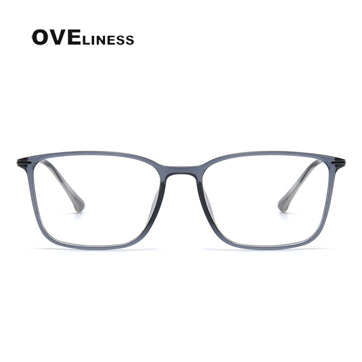 Oveliness Unisex Full Rim Square Acetate Titanium Eyeglasses 8636 Full Rim Oveliness   