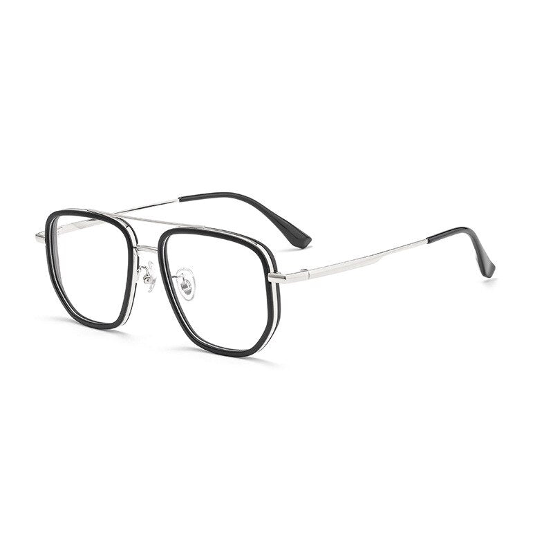 Hotochki Men's Full Rim Square Tr 90 Titanium Frame Eyeglasses 2217yj Full Rim Hotochki C4  