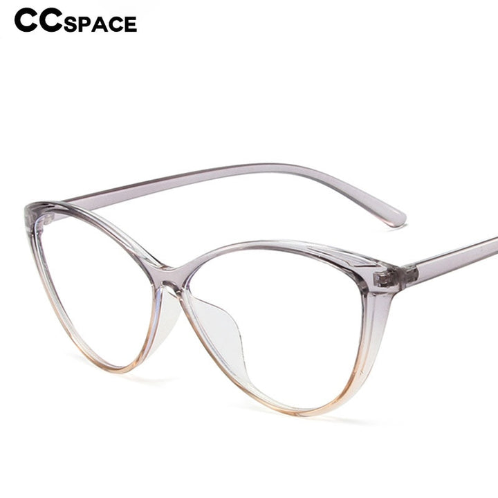 CCSpace Unisex Full Rim Cat Eye Tr 90 Eyeglasses 55533 Full Rim CCspace   