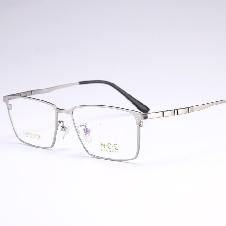 Reven Jate Men's Full Rim Square Titanium Eyeglasses 5001 Full Rim Reven Jate light grey  