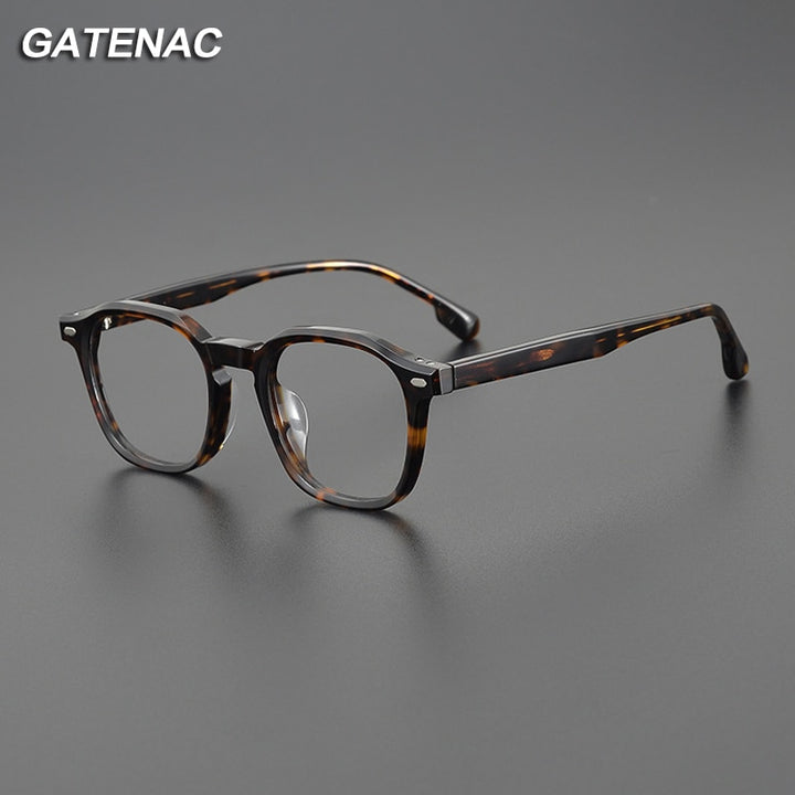 Gatenac Unisex Full Rim Square Acetate EyeglassesGxyj1093 Full Rim Gatenac   