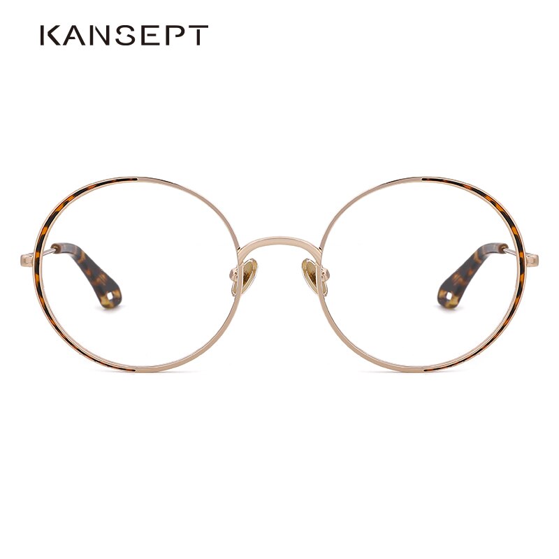 Kansept Women's Full Rim Round Stainless Steel Frame Eyeglasses Oq1004 Full Rim Kansept   