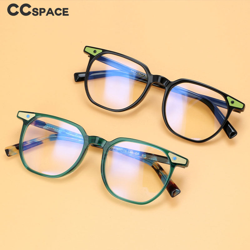 CCSpace Unisex Full Rim Square Handcrafted Acetate Eyeglasses 55310 Full Rim CCspace   