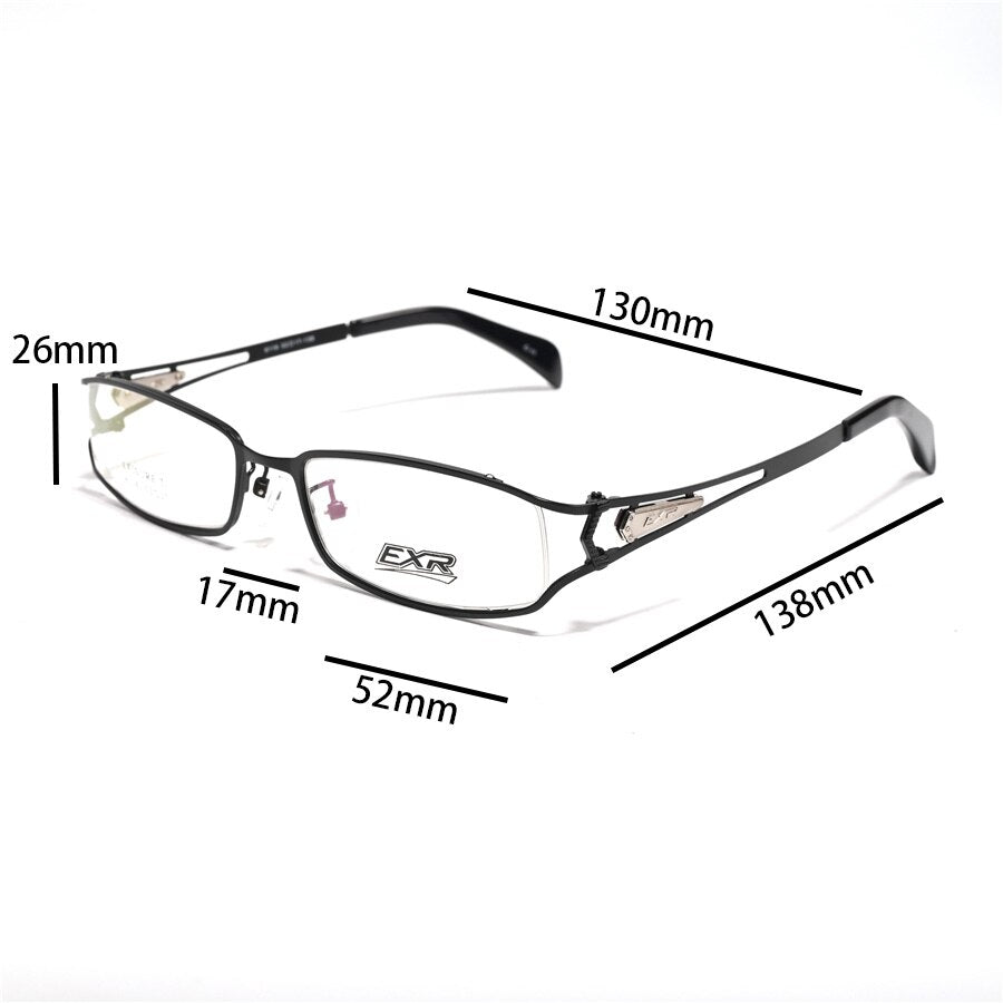 Cubojue Unisex Full Rim Small Rectangle Tr 90 Titanium Hyperopic Reading Glasses 8116 Reading Glasses Cubojue   