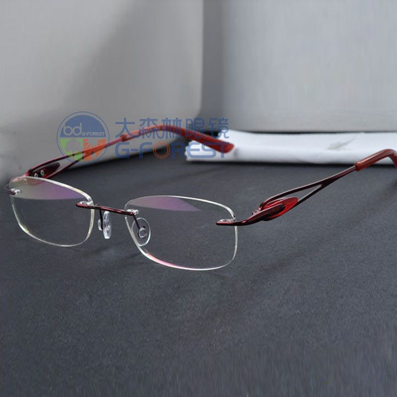Oveliness Women's Rimless Round Square Alloy Eyeglasses Sw5028 Rimless Oveliness   