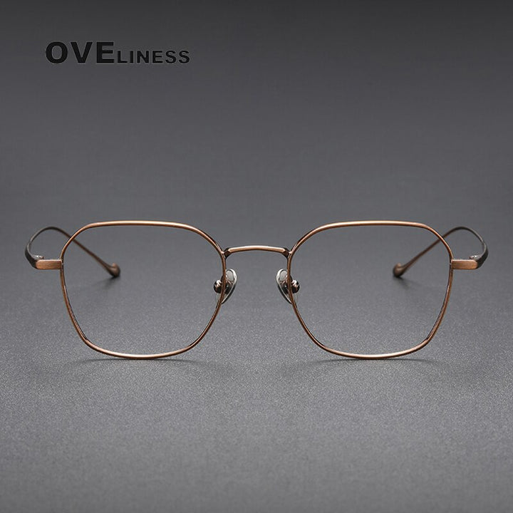 Oveliness Unisex Full Rim Square Titanium Eyeglasses Chordg Full Rim Oveliness   