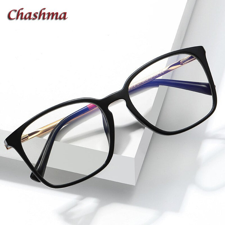 Chashma Ochki Unisex Full Rim Square Tr 90 Titanium Stainless Steel Eyeglasses 2079 Full Rim Chashma Ochki   