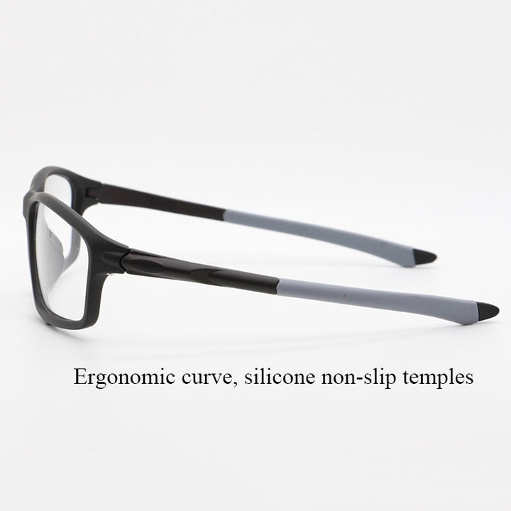 Bclear Unisex Full Rim Irregular Square Tr 90 Titanium Sport Eyeglasses 9231 Sport Eyewear Bclear   