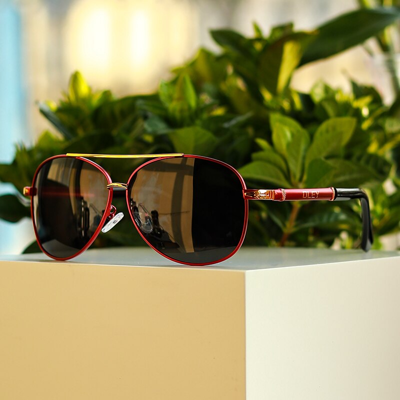 Oley Women's Oval Double Bridge Alloy Polarized Sunglasses Y7005 Sunglasses Oley   