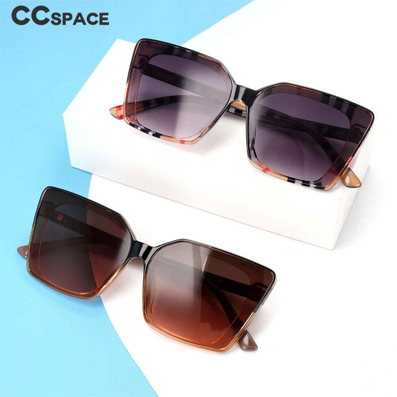 CCSpace Women's Full Rim Oversized Rectangle Resin Frame Sunglasses 54304 Sunglasses CCspace Sunglasses   