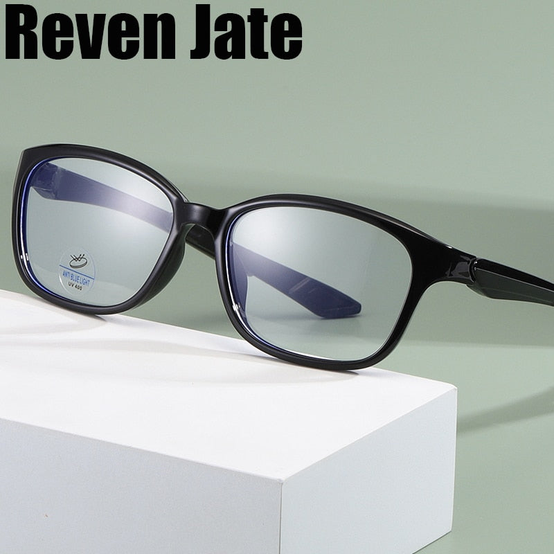 Reven Jate Men's Full Rim Square Polycarbonate Sport Eyeglasses 81299 Full Rim Reven Jate   