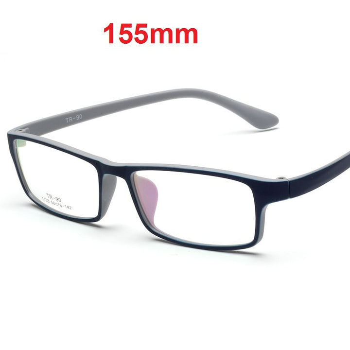 Cubojue Unisex Full Rim 155mm Oversized Square Tr 90 Titanium Myopic Reading Glasses Reading Glasses Cubojue   