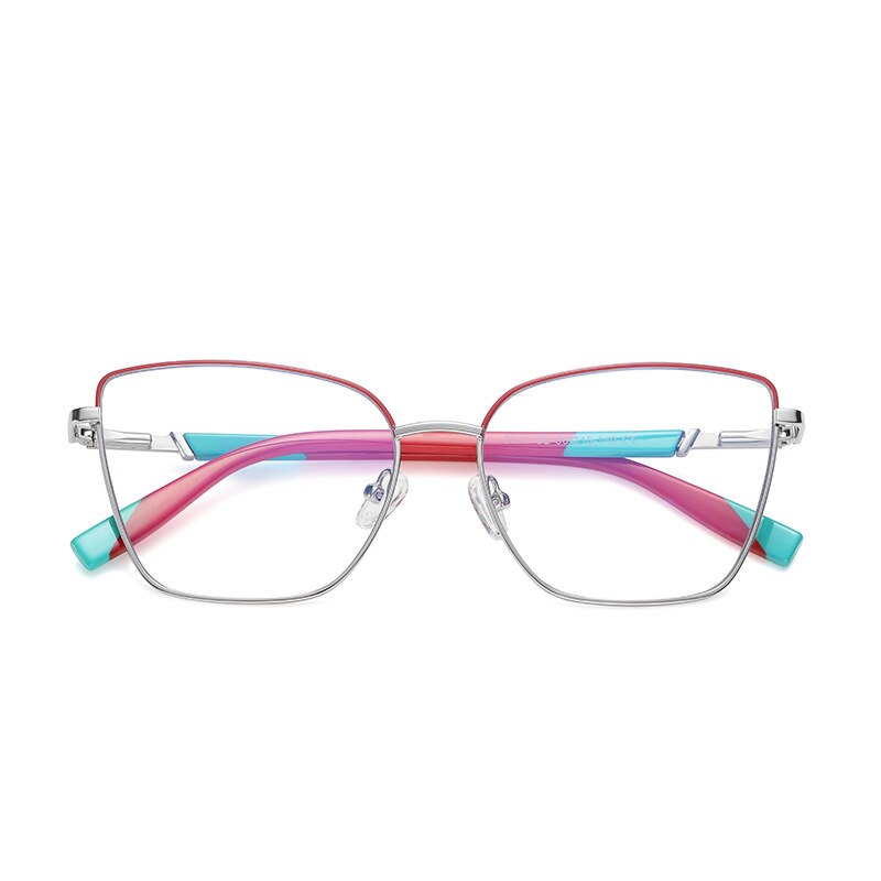 Hotony Women's Full Rim Cat Eye Alloy Frame Eyeglasses 3016 Full Rim Hotony C2  