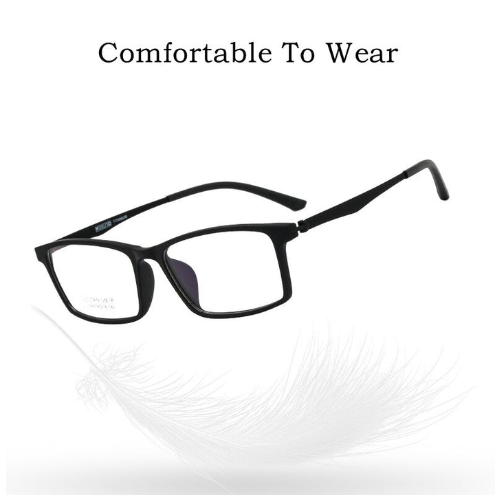 Yimaruili Unisex Full Rim Square Tr 90 Titanium Eyeglasses 023094 Full Rim Yimaruili Eyeglasses   