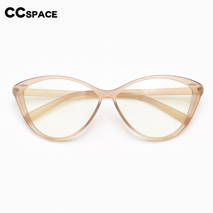 CCSpace Women's Full Rim Big Cat Eye Tr 90 Titanium Eyeglasses 55454 Full Rim CCspace   
