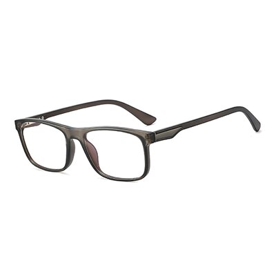 Ralferty Men's Full Rim Square Tr 90 Acetate Eyeglasses F95375 Full Rim Ralferty China C4 Clear Gray 
