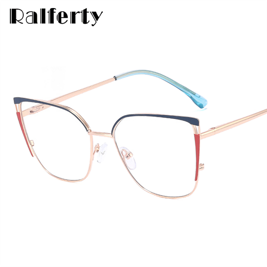 Ralferty Women's Full Rim Square Cat Eye Tr 90 Acetate Eyeglasses F82019 Full Rim Ralferty   