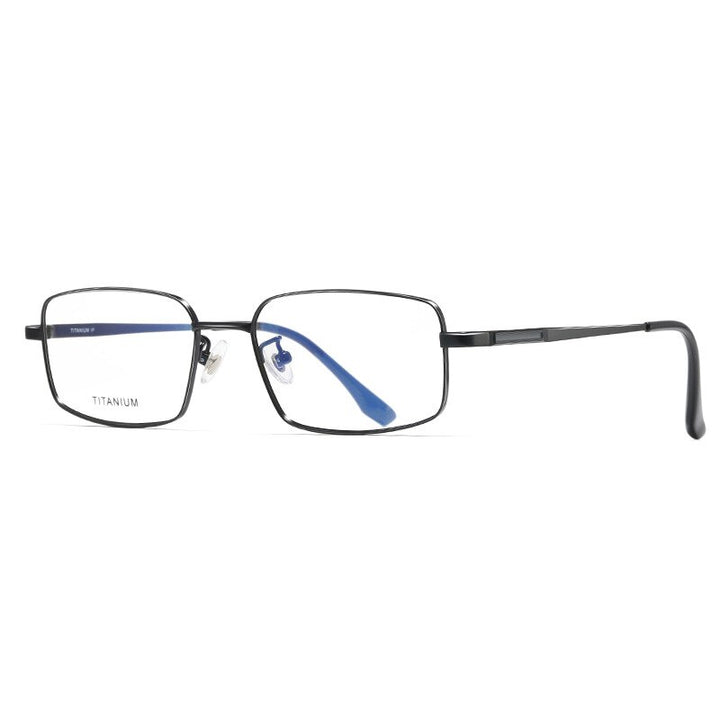 Hotochki Men's Full Rim Rectangle Titanium Ip Electroplated Frame Eyeglasses Pt2219 Full Rim Hotochki   
