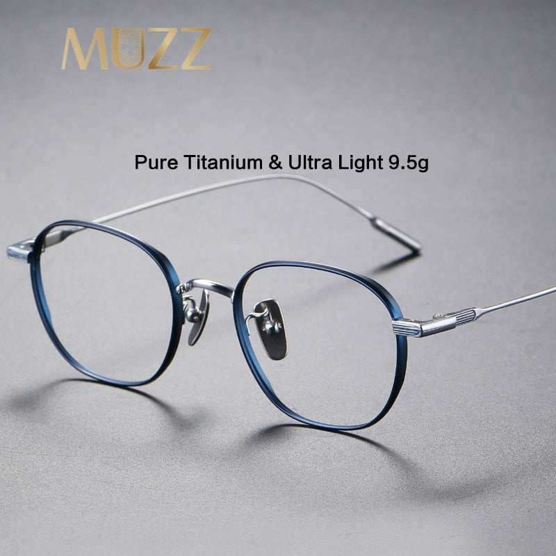 Muzz Unisex Full Rim Square Titanium Frame EyeglassesM80801 Full Rim Muzz   