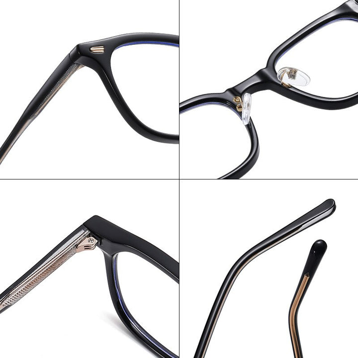 Zirosat Women's Full Rim Tr 90 Square Frame Eyeglasses B1811 Full Rim Zirosat   
